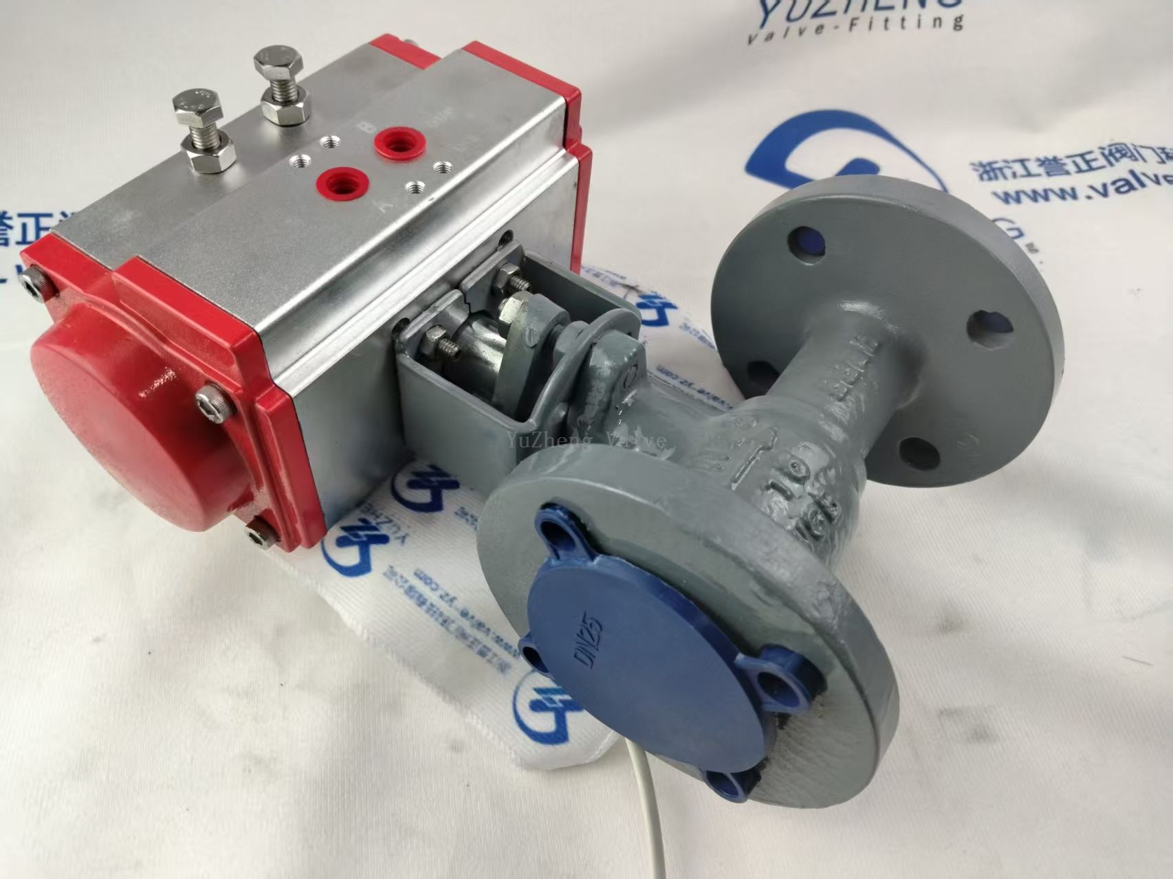 Встроенный шаровой кран с приводом