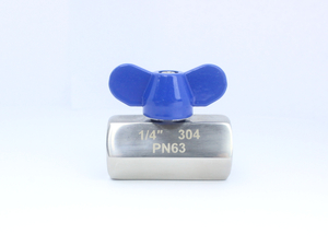 Промышленный мини шаровой клапан резьбы нержавеющей стали с ручкой-бабочкой