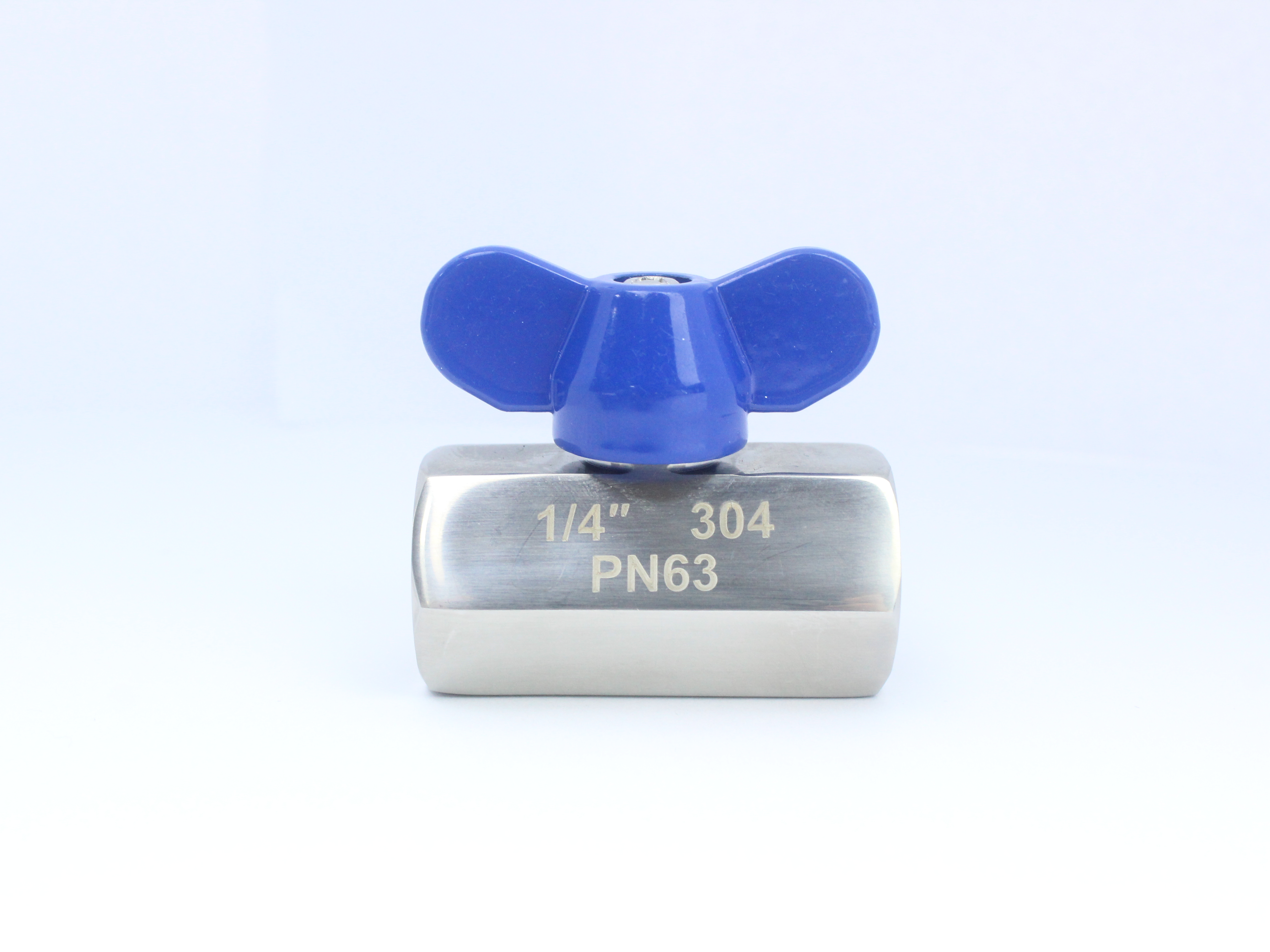 Промышленный мини шаровой клапан резьбы нержавеющей стали с ручкой-бабочкой