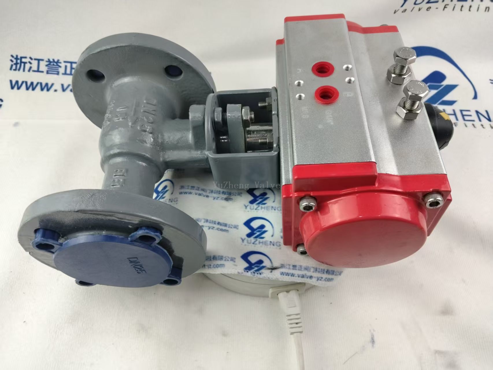 Встроенный шаровой кран с приводом